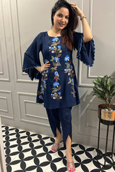 Blue Floral Work Set